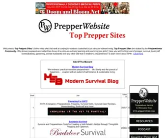 Topprepperwebsites.com(Top Prepper Sites Top Site List) Screenshot