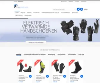 Topproducts.eu(Specialist in elektrische verwarmde kleding van GERBING) Screenshot