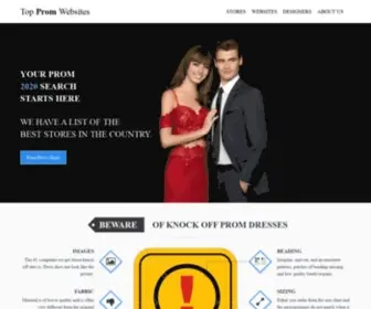 Toppromwebsites.com(Top Prom Websites and Prom Dress Shops Online Store Reviews) Screenshot