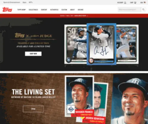 Topps.com(Topps Baseball Cards & Sports Memorabilia) Screenshot