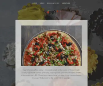 Topptpizza.com(Topp't handcrafted pizzas and chopped salads) Screenshot