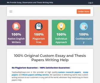 TopQualityessays.com(Get Custom Essay Papers Help From Qualified Experts) Screenshot