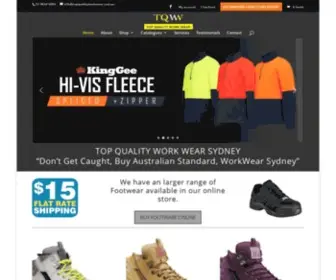 TopQualityworkwear.com.au(Work Wear Sydney) Screenshot