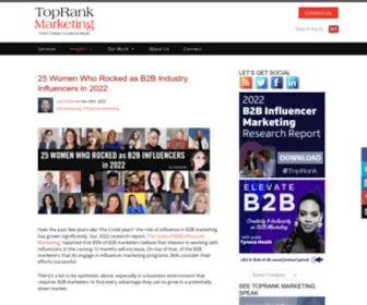Toprankblog.com(B2B Marketing Blog) Screenshot