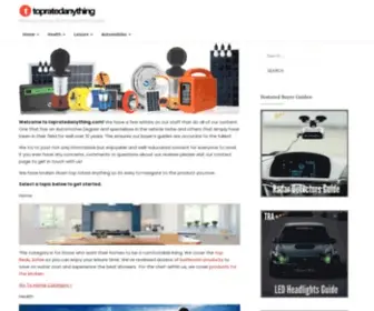 Topratedanything.com(Top Rated Anything) Screenshot