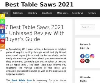 Topratedtablesaws.com(7 Best Table SawsUnbiased Review With Buyer's Guide) Screenshot