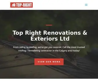 Toprightroofing.ca(Top Right Renovations) Screenshot