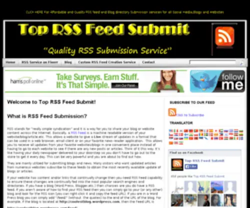 Toprssfeedsubmit.com(Top RSS Feed Submit) Screenshot