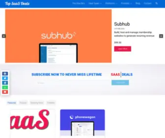 Topsaasdeals.com(Top SaaS Deals) Screenshot