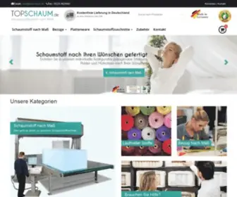 Topschaum.de(Schaumstoff-Zuschnitte made in Germany. Nach Ihren Maßen) Screenshot