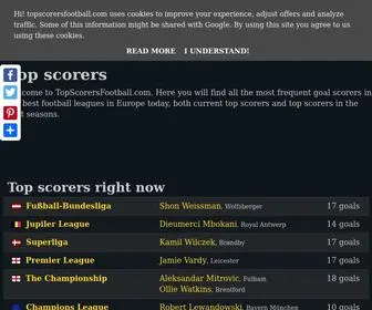 Topscorersfootball.com(Top scorers football) Screenshot