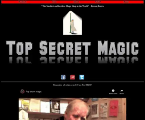 Topsecretmagic.co.uk(Top Secret Magic) Screenshot