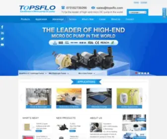 Topsflo.com(Topsflo,The high-end Micro DC Pump leader in China,Micro DC brushless water pump supplier) Screenshot