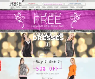 Topsjeans.com(Shop Trendy Juniors Clothing. Cute Clothes for Juniors) Screenshot