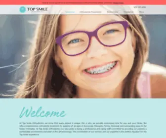 Topsmileortho.com(Top Smile Orthodontics) Screenshot