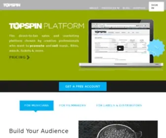 Topspinmedia.com(Topspin Media) Screenshot