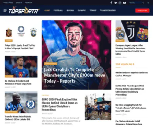 Topsporta.com(Homepage) Screenshot