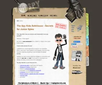 Topspysecrets.com(The Safehouse for Spy Kids) Screenshot