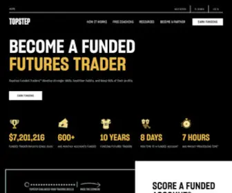 Topstep.com(Topstep is the industry leading futures prop trading firm) Screenshot