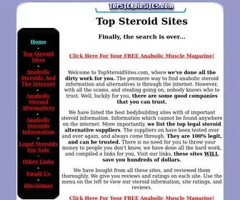 Topsteroidsites.com(Steroid Websites) Screenshot