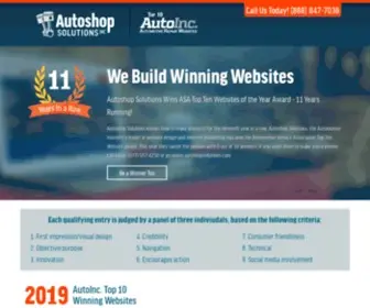 Toptenautowebsites.com(Top Ten Automotive Repair Shop Websites) Screenshot