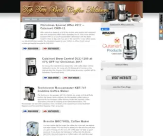 Toptenbestcoffeemakers.com(Top Ten Best Coffee Makers) Screenshot