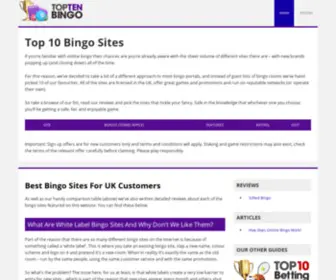 Toptenbingo.co.uk Screenshot