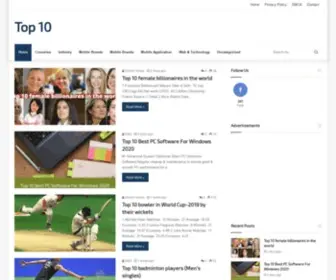 Toptencollection.com(Top 10) Screenshot