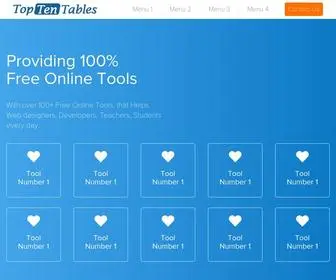 Toptentables.com(Online Calculators) Screenshot