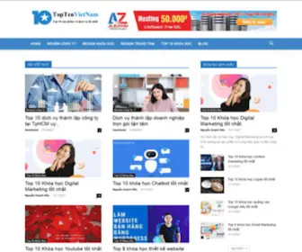 Toptenvietnam.com(Top 10 sản phẩm và dịch vụ tốt nhất Việt Nam) Screenshot