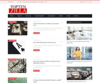 Toptenzilla.com(Top Ten Zilla) Screenshot