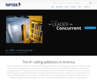 Toptier.com(America's #1 Selling Palletizer Manufacturer) Screenshot