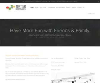 Toptiergaming.com(Top Tier Board Games) Screenshot