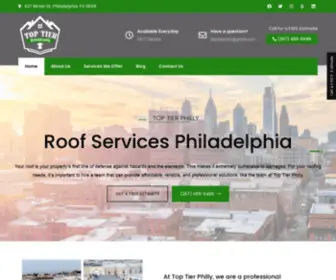 Toptierphilly.com(Roofing Company) Screenshot