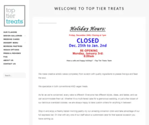 Toptiertreats.com(Top tier treats) Screenshot