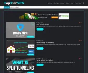 ToptierVPN.com(Honest Reviews) Screenshot