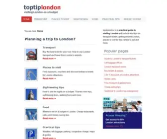 Toptiplondon.com(A practical guide to visiting London) Screenshot