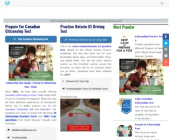 Toptipsclub.com(Providing 500+ Online Canadian Citizenship Test and Driving Test questions) Screenshot