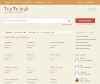 Toptohigh.com(Top To High) Screenshot