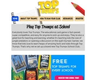 Toptrumpsschoolclub.com(Play Top Trumps at School) Screenshot