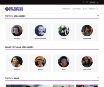 Toptwitchstreamers.com(Twitch Streamers) Screenshot