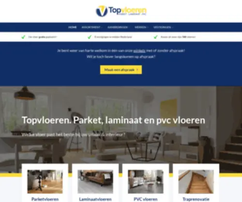 TopVloeren.com(Parket, laminaat, pvc-vloeren en traprenovatie) Screenshot