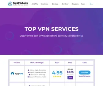 TopVPNchoice.com(The Best VPN Services 2019) Screenshot