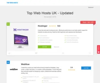 Topwebhostsuk.com(Top Web Hosting UK 2019) Screenshot