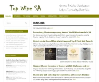 Topwinesa.com(Top Wine SA) Screenshot