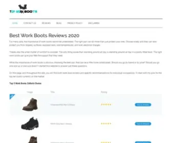 Topworkboots.com(Most Comfortable Work Boots Reviews) Screenshot