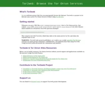 Tor2Web.org(Browse the Tor Onion Services) Screenshot