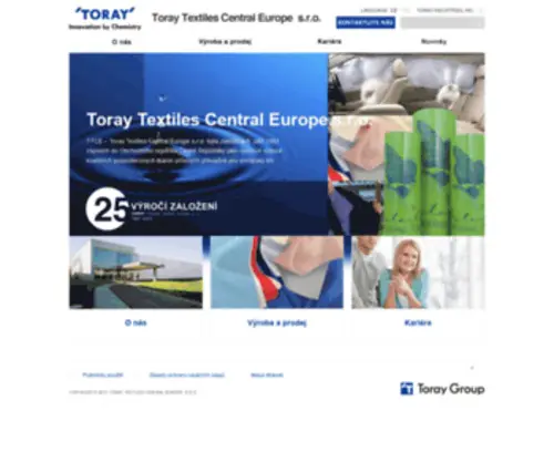 Toray.cz(Toray Textiles Central Europe s.r.o.(TTCE)) Screenshot