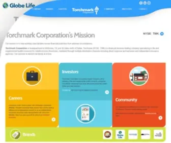Torchmarkcorp.com(Torchmark Corporation is now Globe Life) Screenshot