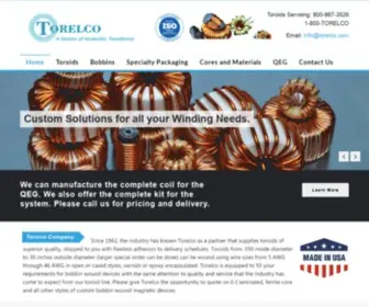 Torelco.com(Toroids Winding NJ Experts) Screenshot